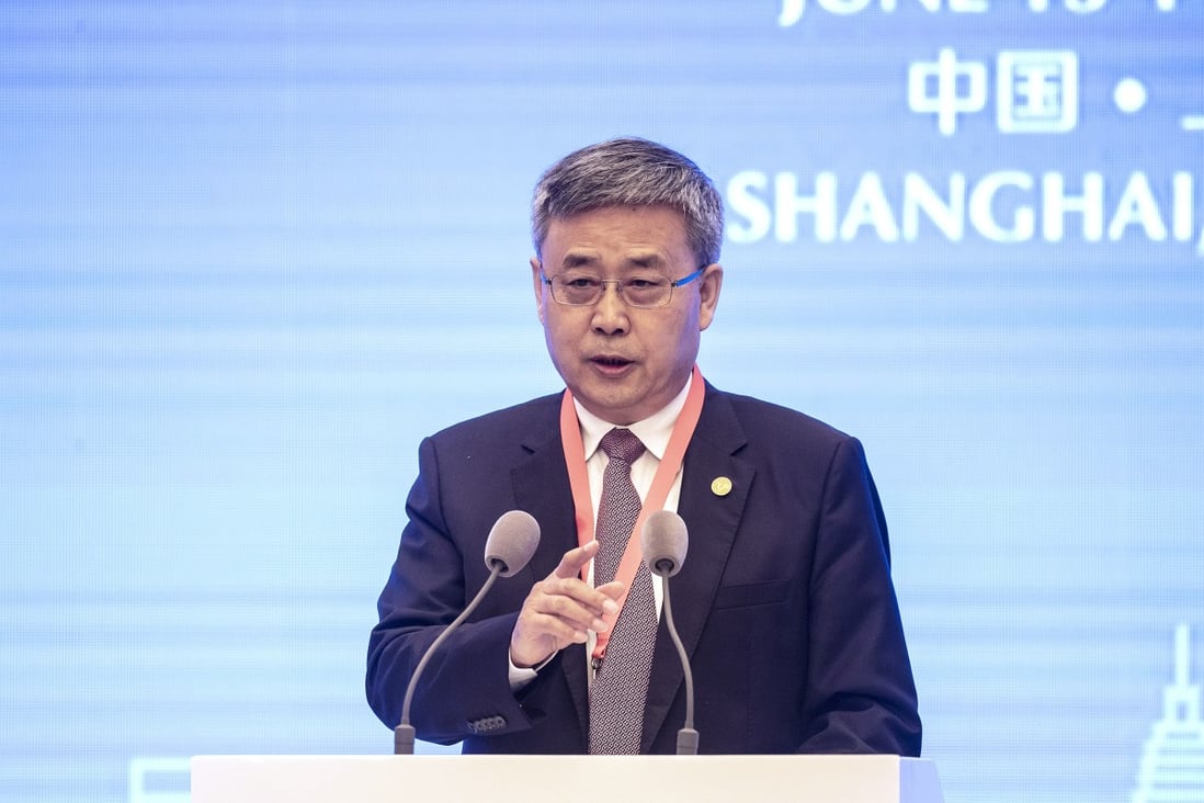 Guo Shuqing, chairman of the China Banking Regulatory Commission, said the government is plugging regulatory loopholes to protect consumers and prevent data leak and abuse. Photo: Bloomberg