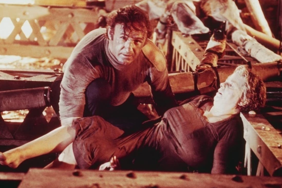 Gene Hackman and Shelley Winters in a still from The Poseidon Adventure (1972).