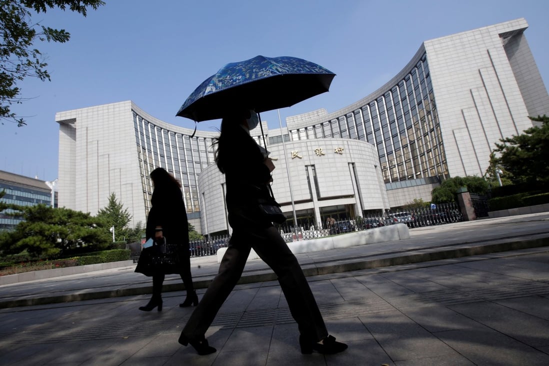 The monthly change in China’s forex reserves is read as a measure of the People’s Bank of China’s purchases or sales of reserve assets held in foreign currencies. Photo: Reuters