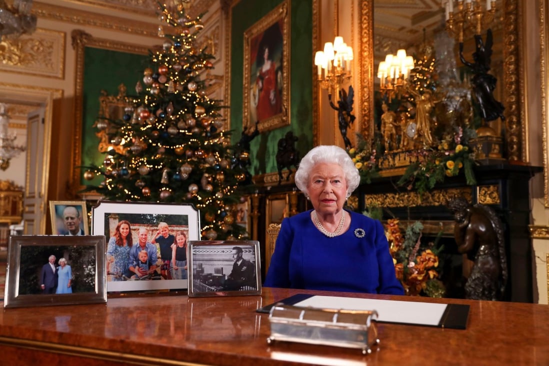 Queen Elizabeth after recording her annual Christmas Day message in Windsor Castle, London, on Christmas Eve in 2019. Photo: AFP