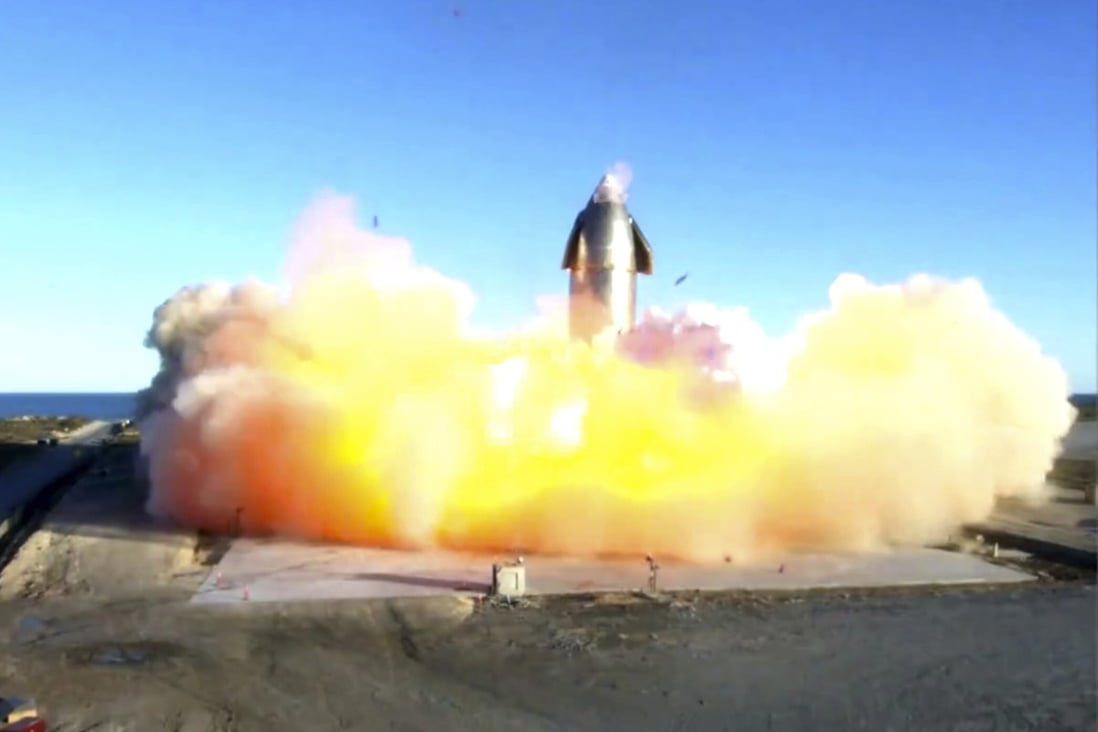 SpaceX Starship prototype blasts off for test flight and crashes in
