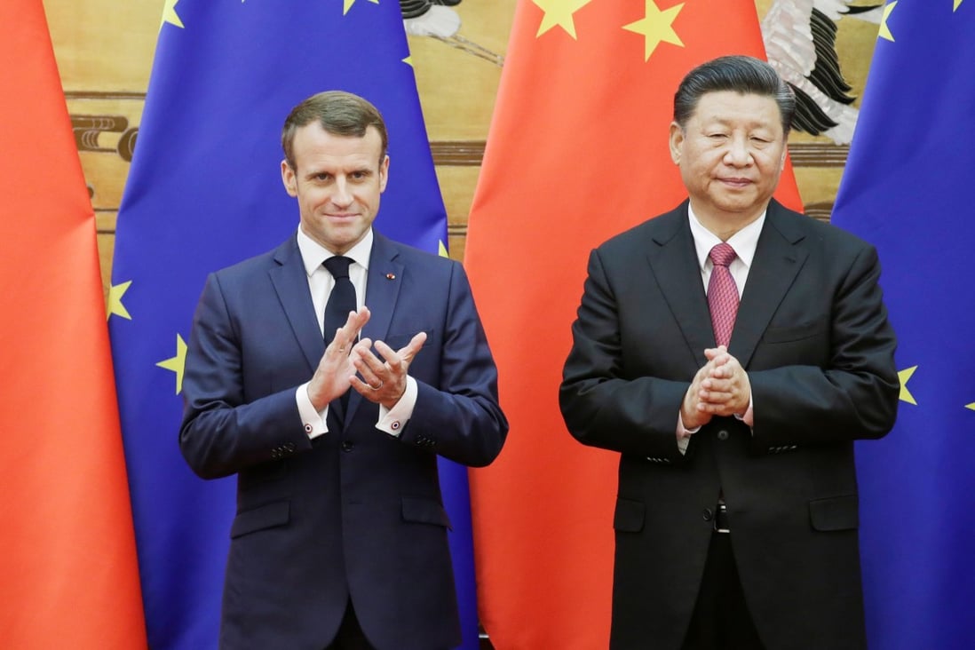 Chinese President Xi Jinping and French President Emmanuel Macron spoke over the phone on Wednesday. Photo: Reuters