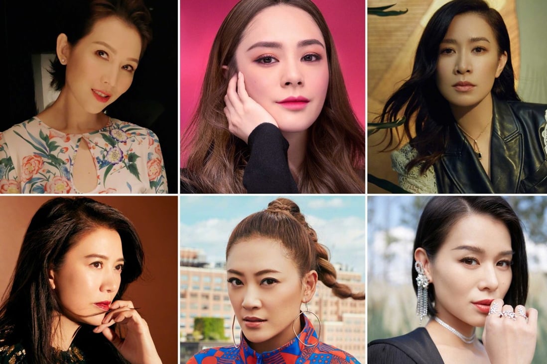 Clockwise from top left: Ada Choi, Gillian Chung, Charmaine Sheh, Myolie Wu, Cherrie Ying and Anita Yuen. Photos: Weibo