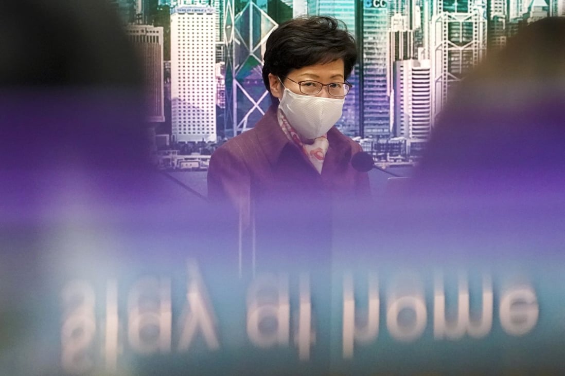 Chief Executive Carrie Lam announced deals had been struck for Sinovac and BioNTech-Pfizer vaccines on Friday. Photo: SCMP