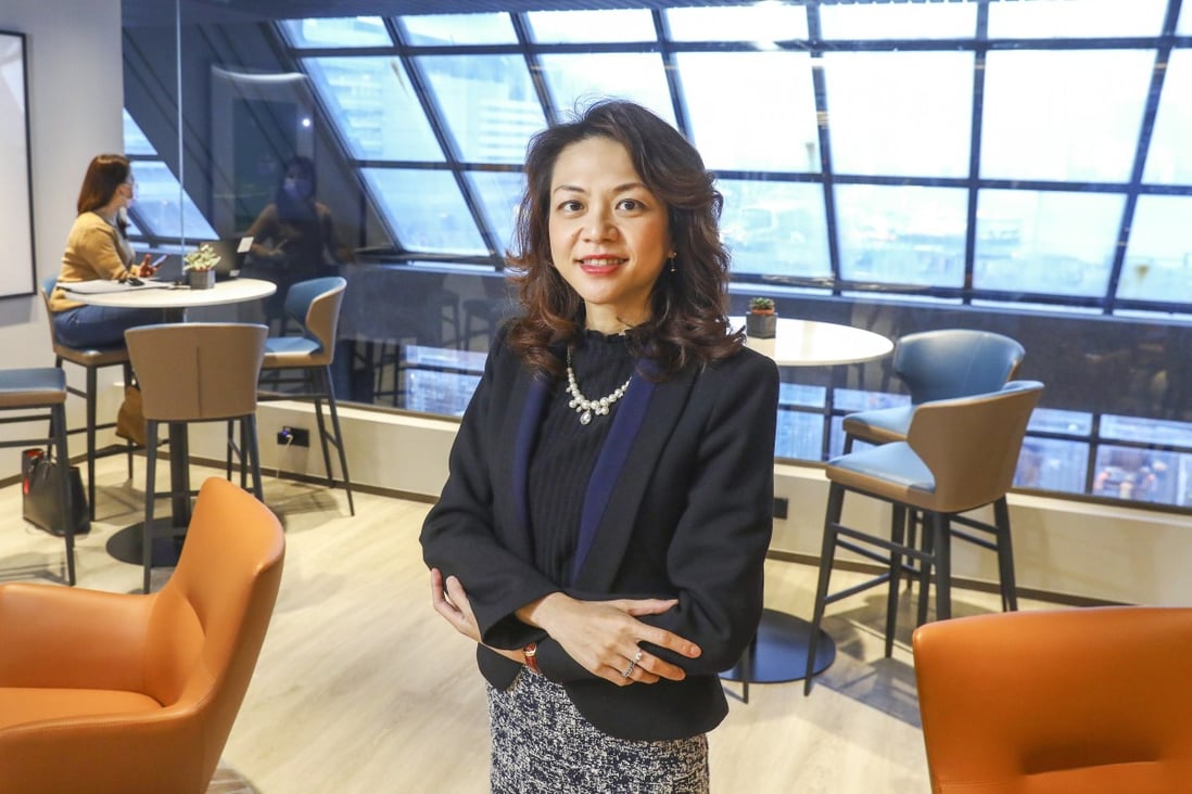 Wendy Lam, head of Eaton Club, a subsidiary of Great Eagle Holdings, at the company’s co-working space in Wan Chai. Photo: Dickson Lee