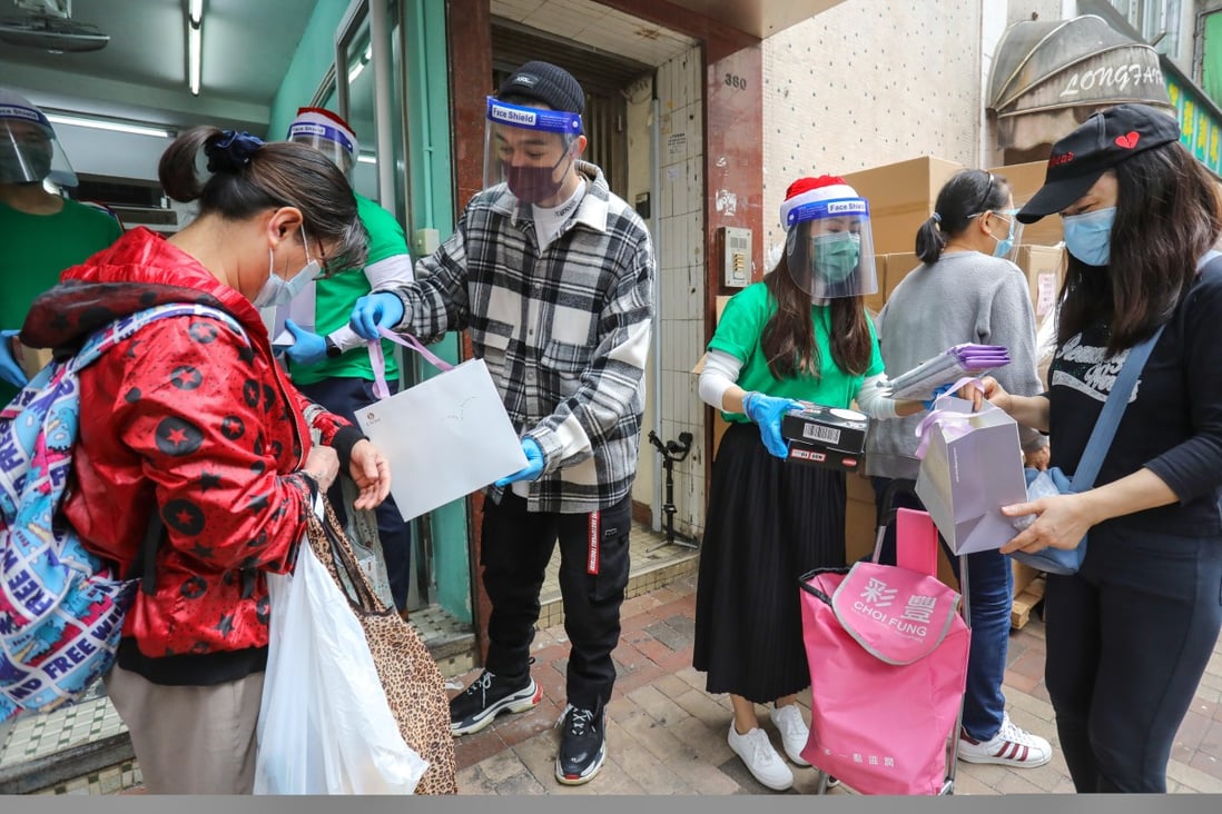 J Life Foundation L Hotel Group Aim For Personal Touch In Taking Holiday Care Packages Directly To Sham Shui Po Residents South China Morning Post