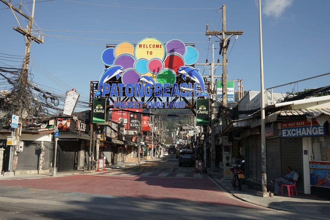 Bangla Walking Street – once the home of Phuket’s party crowd is now deserted without tourists. Photo: Vijitra Duangdee