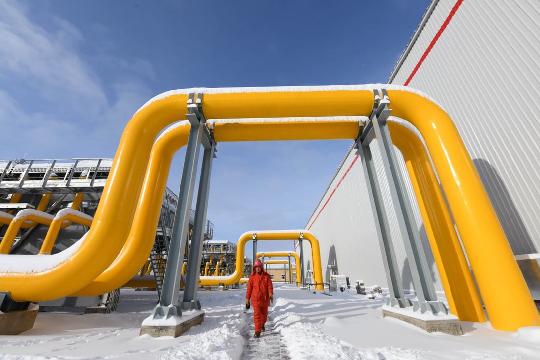 A section of the China-Russia east-route natural gas pipeline in Heihe, northeast China’s Heilongjiang province. Photo: Xinhua