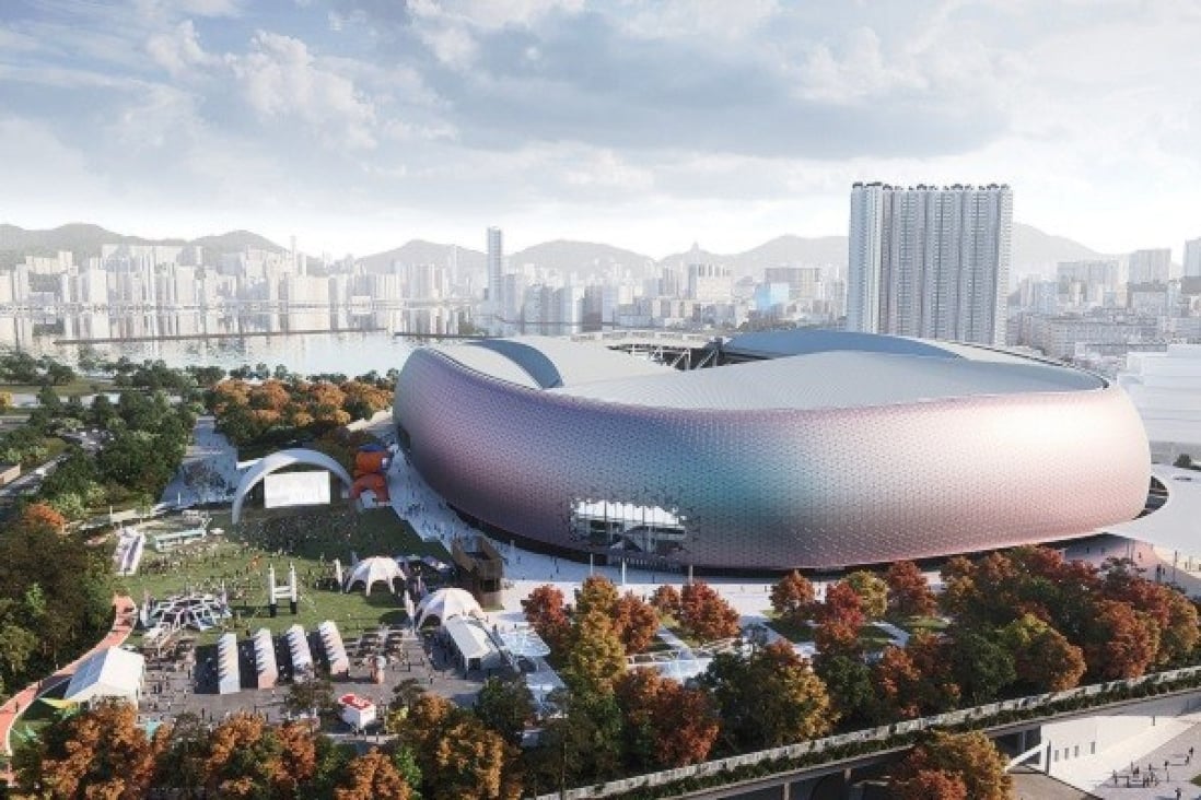 The latest rendering of the Main Stadium for Hong Kong’s Kai Tak Sports Park, which is due to be completed in late 2023. Photos: KTSPL and Populous