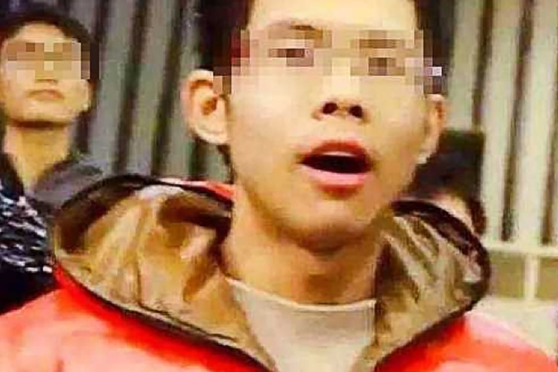 Wu Xieyu, a 25-year-old former Peking University student, faces a murder charge in Fuzhou Intermediate People’s Court in Fujian after the body of his mother was found wrapped in plastic. Photo: Weibo