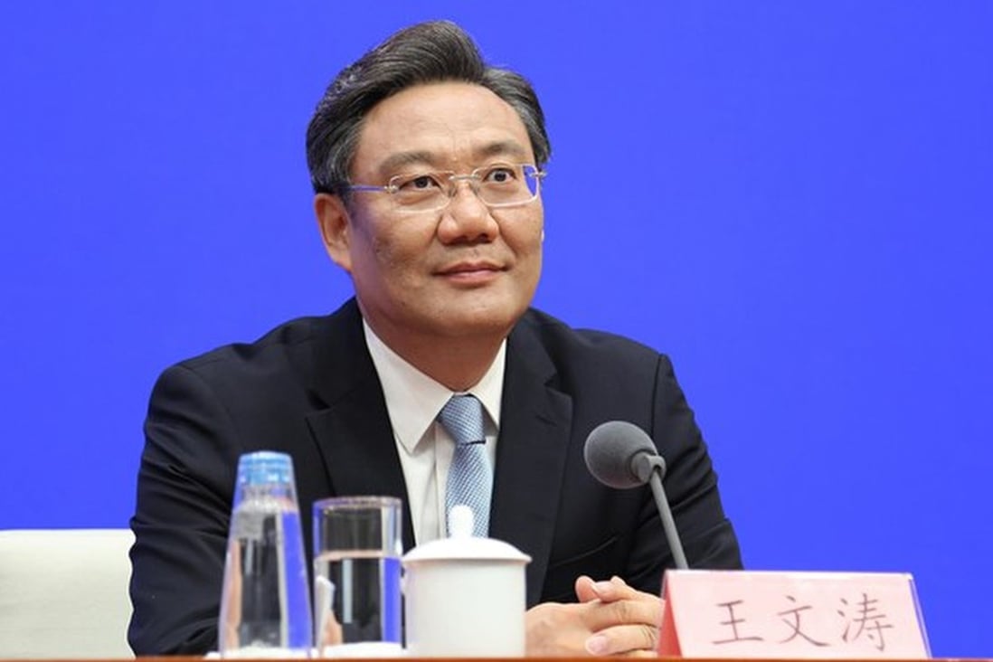 China’s new commerce minister Wang Wentao. Photo: Handout