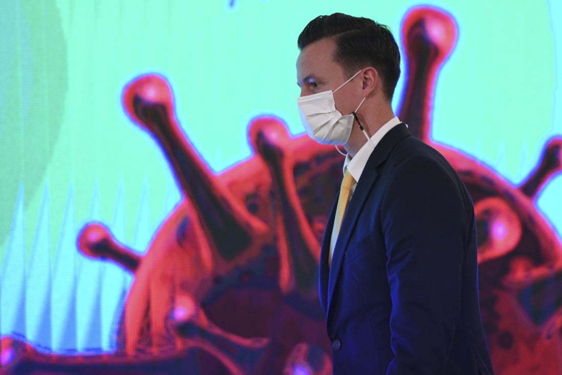 AstraZeneca president James Teague at a signing ceremony to seal a deal with Thailand to purchase the company’s Covid-19 vaccine. Photo: EPA-EFE