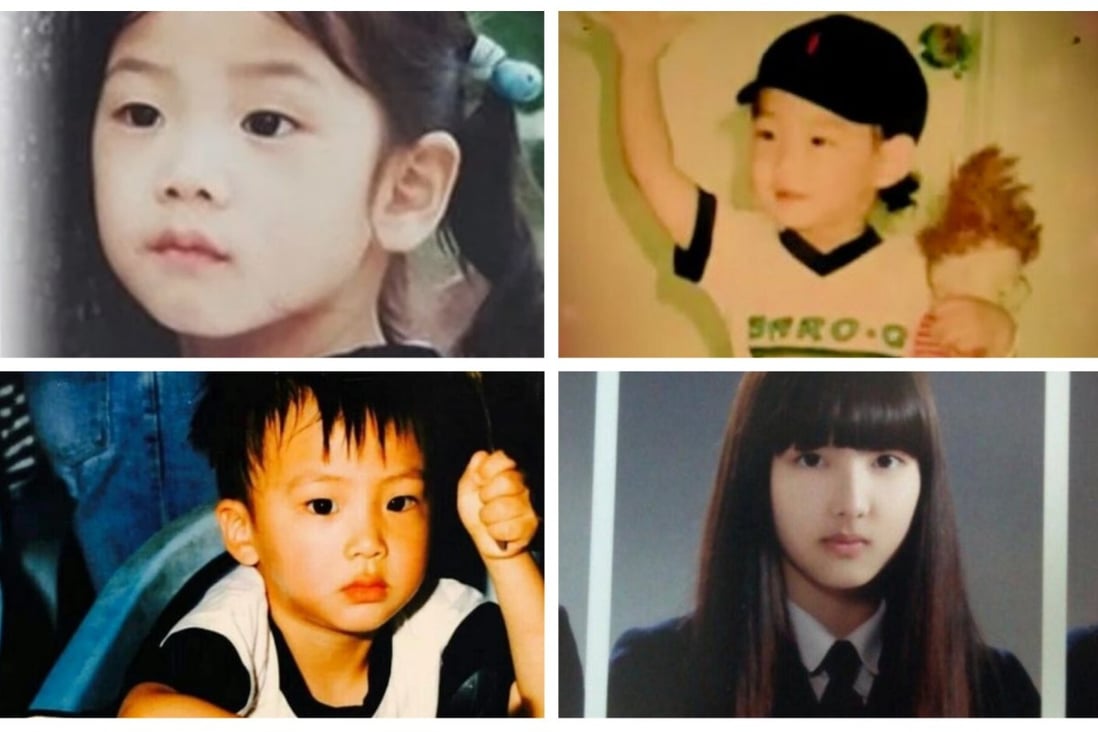 Clockwise from top left: Rose from Blackpink, Chungha, Nayeon from Twice and Jin from BTS as children. Photos: @ROSEVotingTeam; @Byulharang_209; @FrenchNayeon/Twitter, @bangtanworldborahae/ Instagram