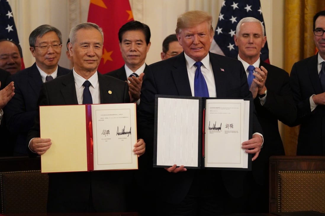 China and the United States signed their long-awaited phase one trade deal in January. Photo: Xinhua
