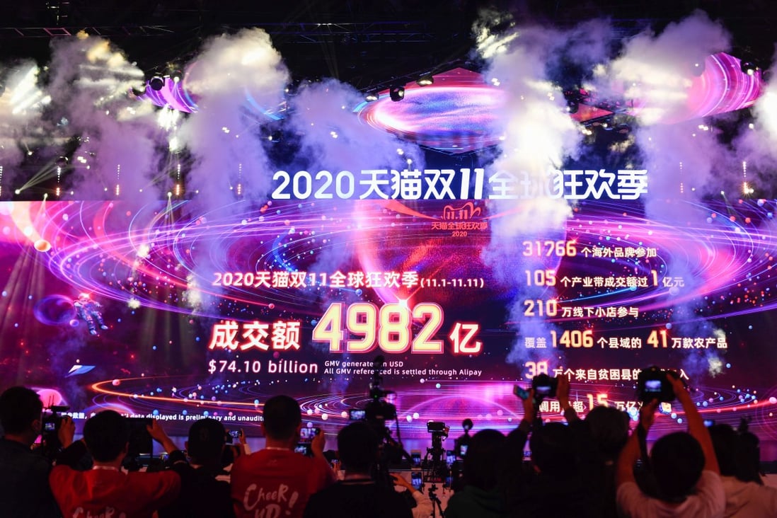 Singles’ Day is the biggest shopping festival in the world, but China’s market regulator is cracking down on participating companies over what it says are misleading deals promoting goods at higher-than-normal prices. Photo: Xinhua