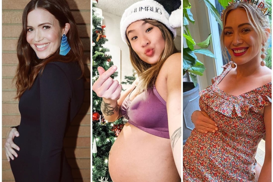 Mandy Moore, Angela Lee and Hilary Duff show off their baby bumps. Photos @mandymooremm; @ angelaleemma; @hilaryduff / Instagram