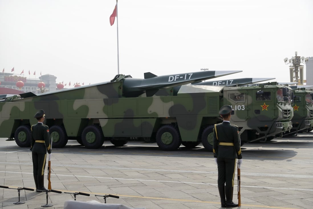 China's advanced DF-17 hypersonic missile likely to have been part of recent military drill | South China Morning Post