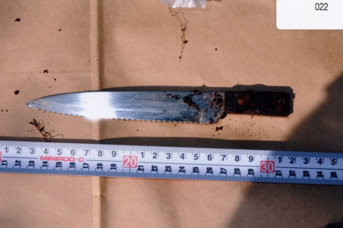 The knife allegedly used in the murder of Mary Lou Cook. Photo: Bridge of Hope Innocence Initiative