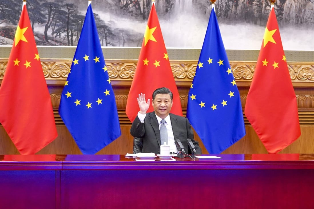 Chinese President Xi Jinping attends a video conference on December 30 with EU leaders to conclude long-standing negotiations on an EU-China investment agreement. China has committed to a negative-list approach to all sectors, services and non-services alike. Photo: Xinhua