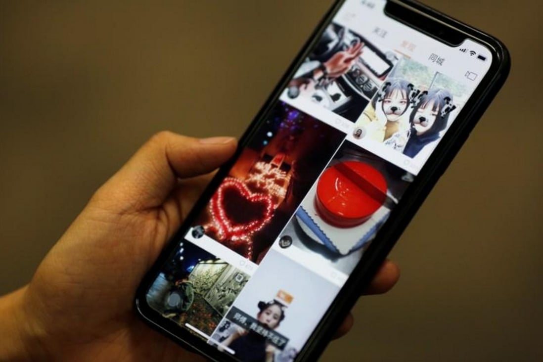 Kuaishou Technology competes with ByteDance’s Douyin in China’s vast short video-sharing app market, which had 818 million total users at the end of June last year. Photo: Reuters