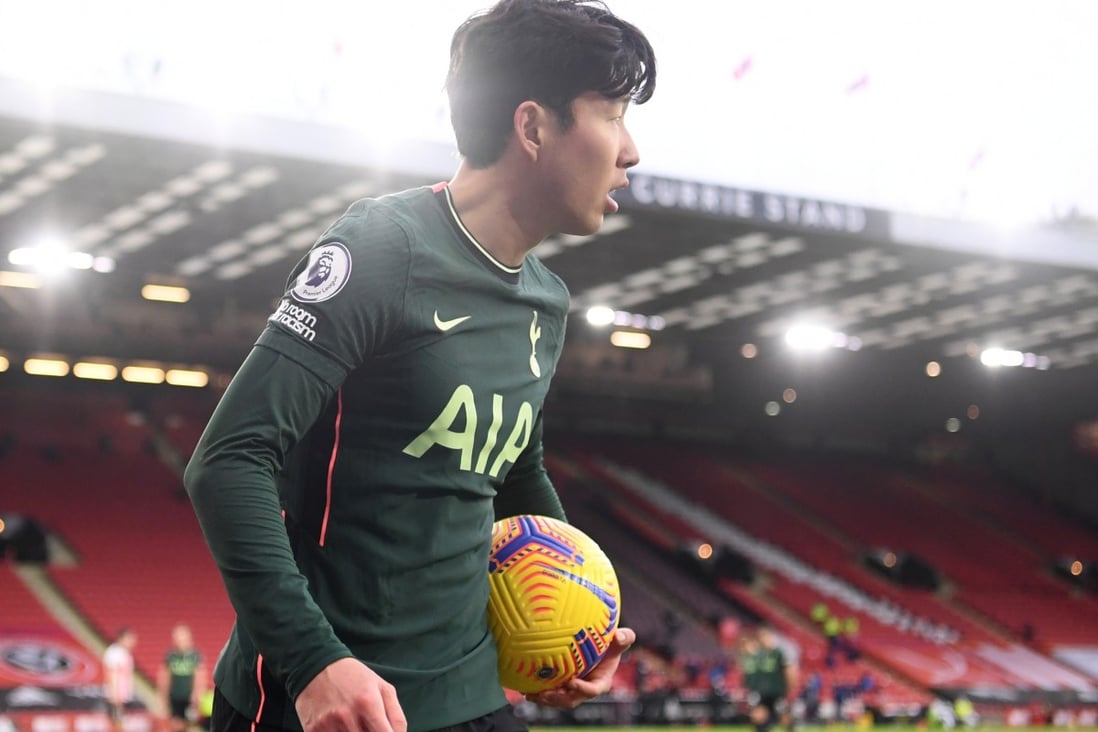 Tottenham Hotspur’s Son Heung-min in action against Sheffield United in the English Premier League. Photo: Reuters