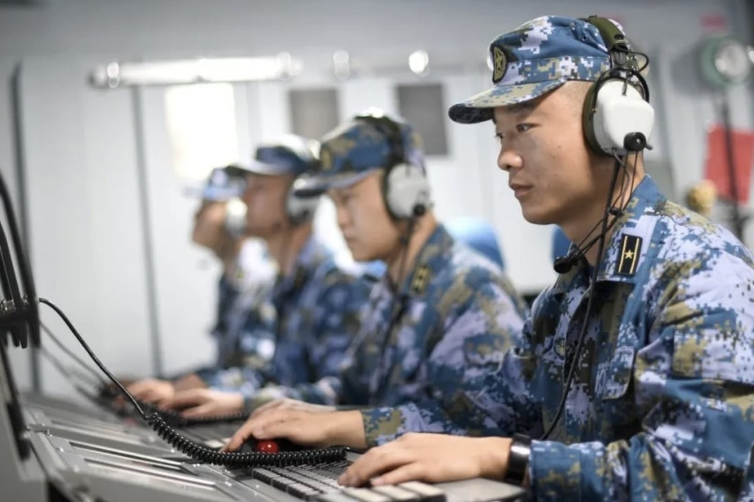Chinese naval personnel in the South China Sea are learning English to avoid misunderstandings in encounters with foreign vessels. Photo: Handout