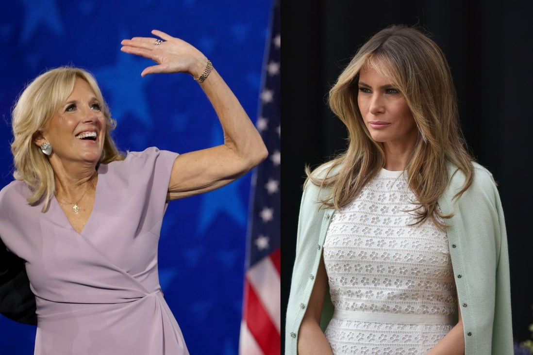 Jill Biden prefers understated timepieces while Melania Trump is a fan of bedazzled dials. Photos: Getty Images; AFP Photo