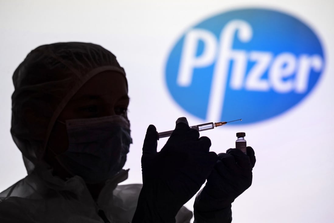 The Covid-19 vaccine co-developed by Pfizer has sought emergency-use approval in Hong Kong. Photo: EPA-EFE