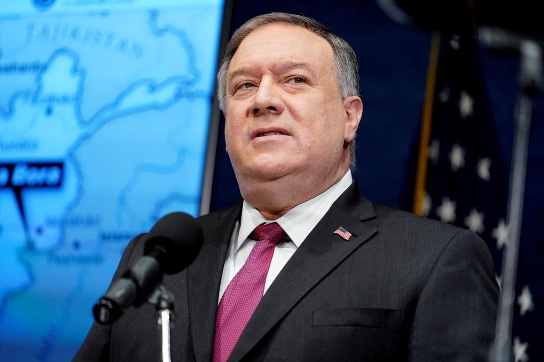 US Secretary of State Mike Pompeo has criticised China’s Communist Party over Hong Kong, Taiwan, Xinjiang and its initial handling of Covid-19. Photo: Reuters