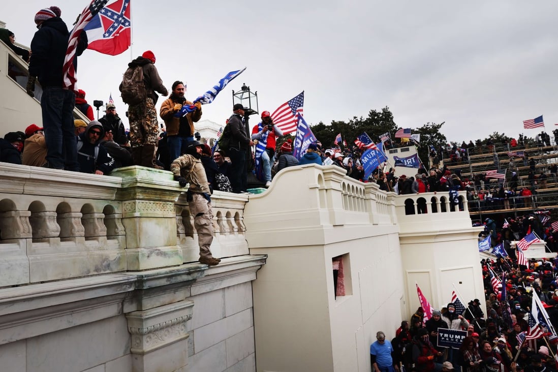 Donald Trump supporters at the United States Capitol, on January 6. Photo: AFP