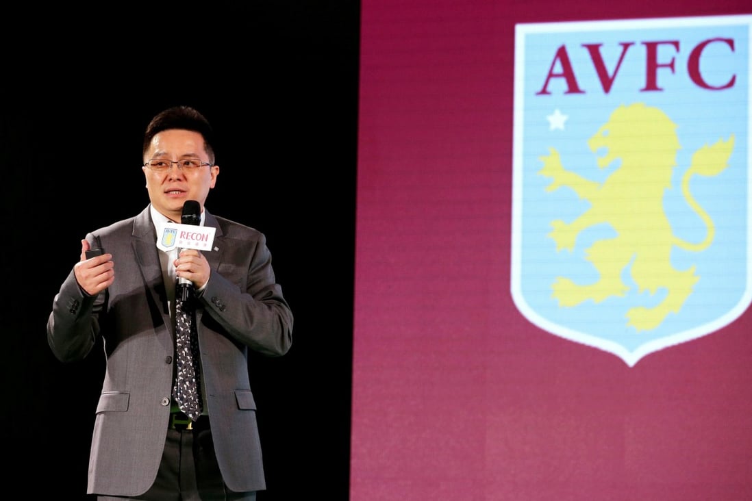 Recon Group CEO Tony Xia attends a news conference for Recon Group's acquisition of English football club Aston Villa in Beijing, China in 2016. Photo: Reuters