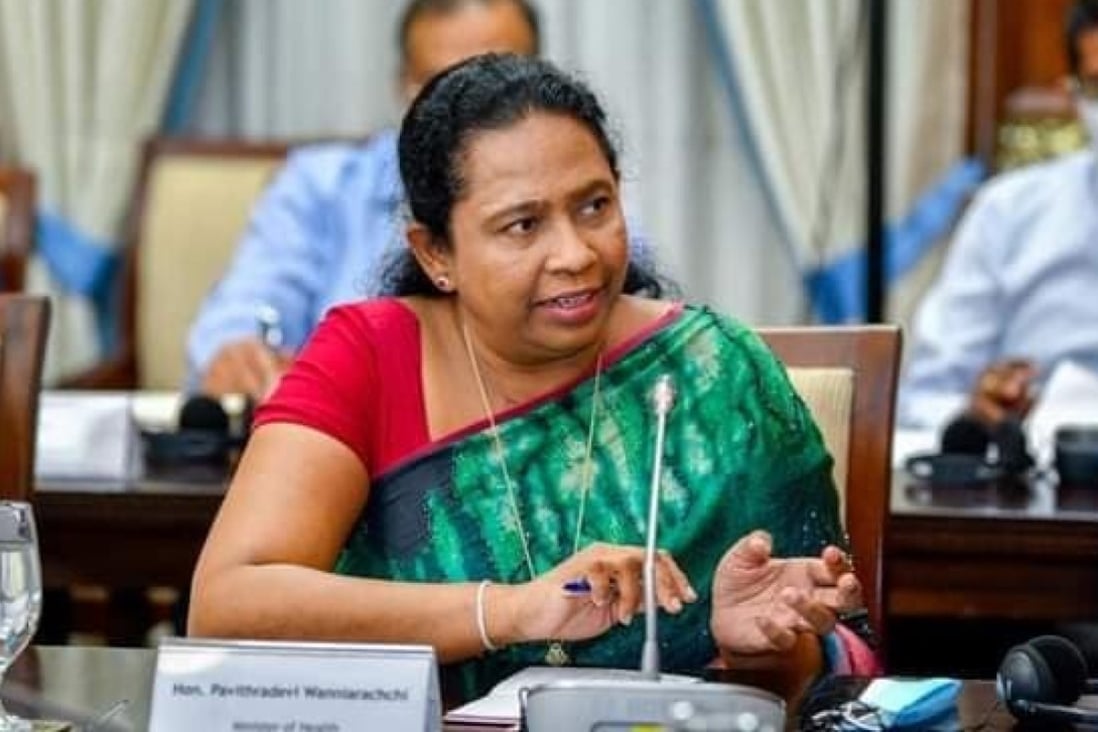 Sri Lanka’s Health Minister Pavithra Wanniarachchi. Photo: Facebook