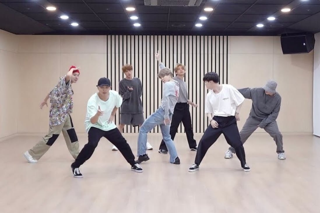 K-pop idols’ dance practice videos, such as this one by BTS, are often released alongside the more glamorous and highly publicised official music videos. Photo: YouTube