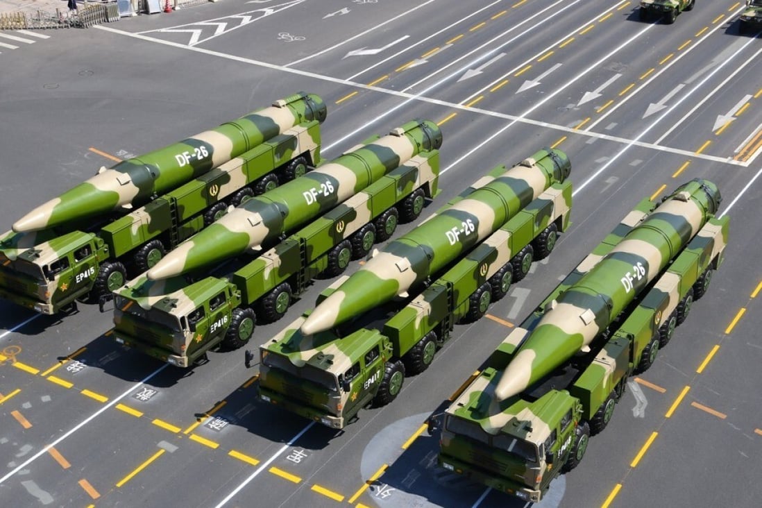 Launchers for the DF-26 missiles have been sent to two sites for training. Photo: Xinhua