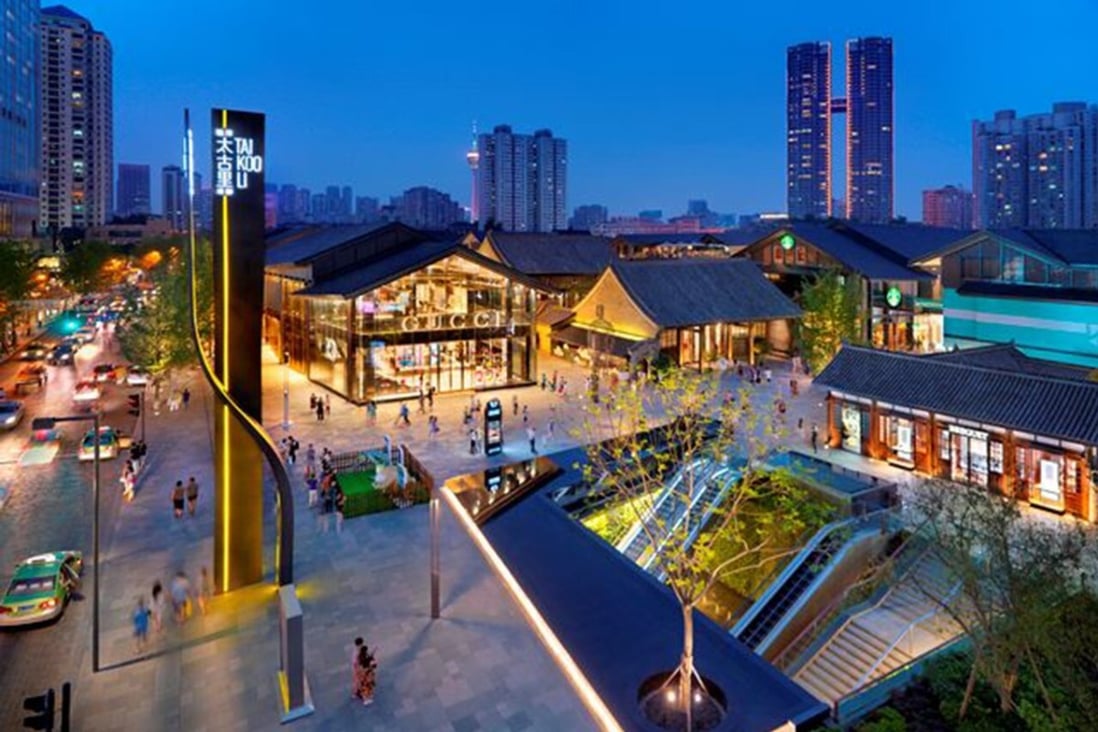 Chengdu’s downtown shopping district is located just a short distance from local attractions such as the 1,000-year-old Daci Temple. Photo: Handout