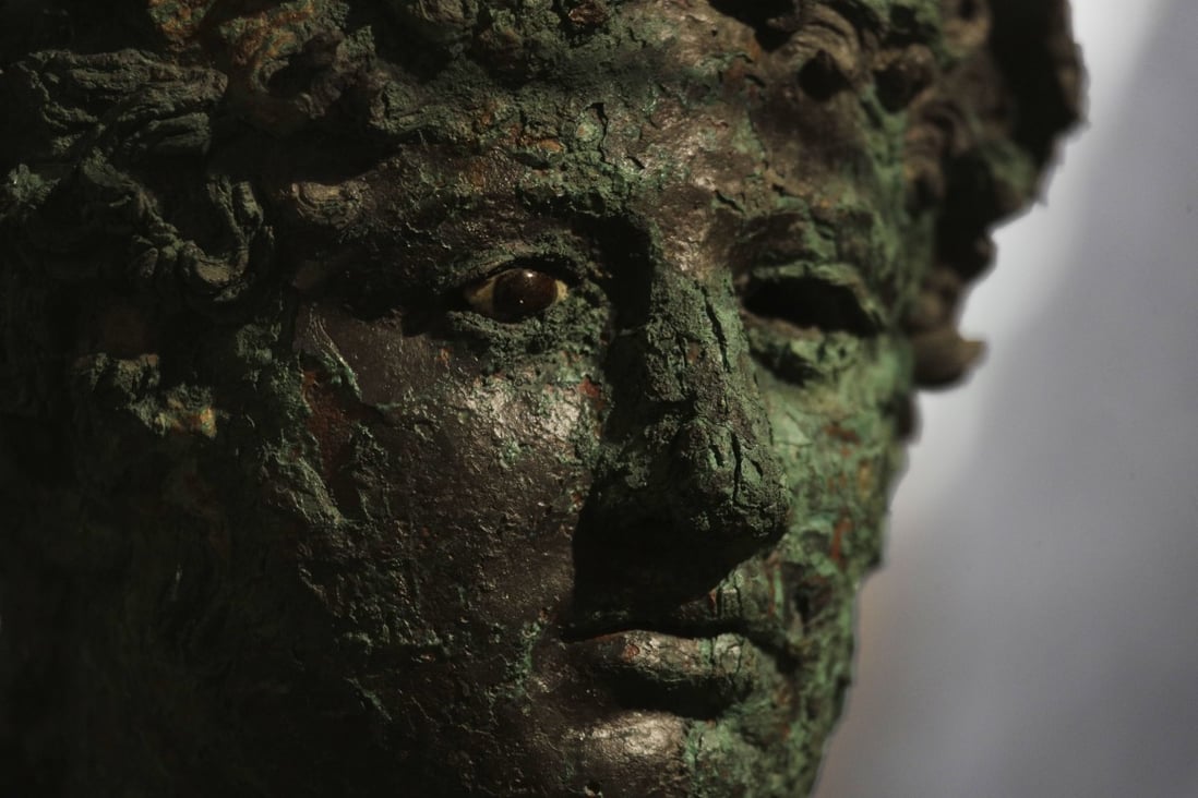 A Dionysus bust displayed at the Antiquarium museum, in Pompeii, southern Italy. New archaeological finds have shed further light on the ancient Roman city destroyed by a volcanic eruption nearly 2,000 years ago. Photo: AP