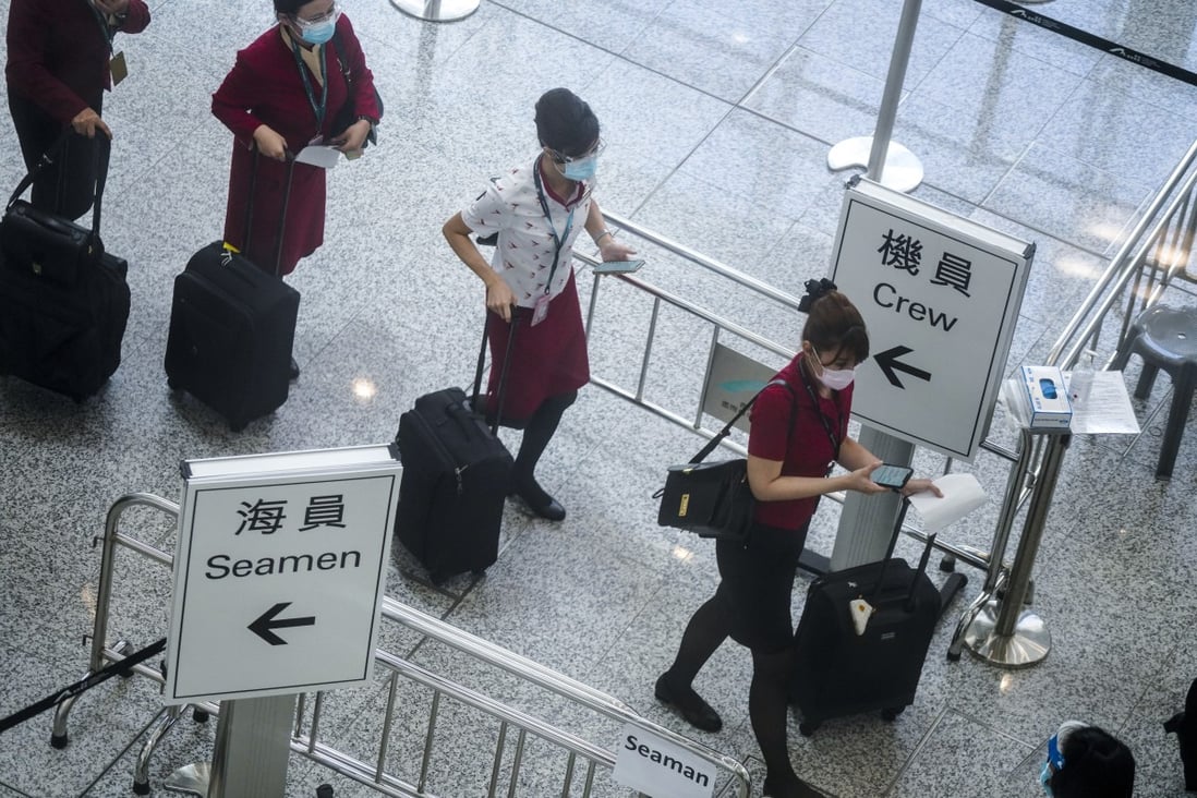 Cathay aircrew will have to quarantine for 14 days once the new rules come in. Photo: Winson Wong
