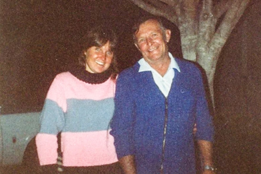 Anthea Rowan and her father in February 1985, taken at the airport in Nairobi less than five months before he died in a car accident. Photo: Anthea Rowan