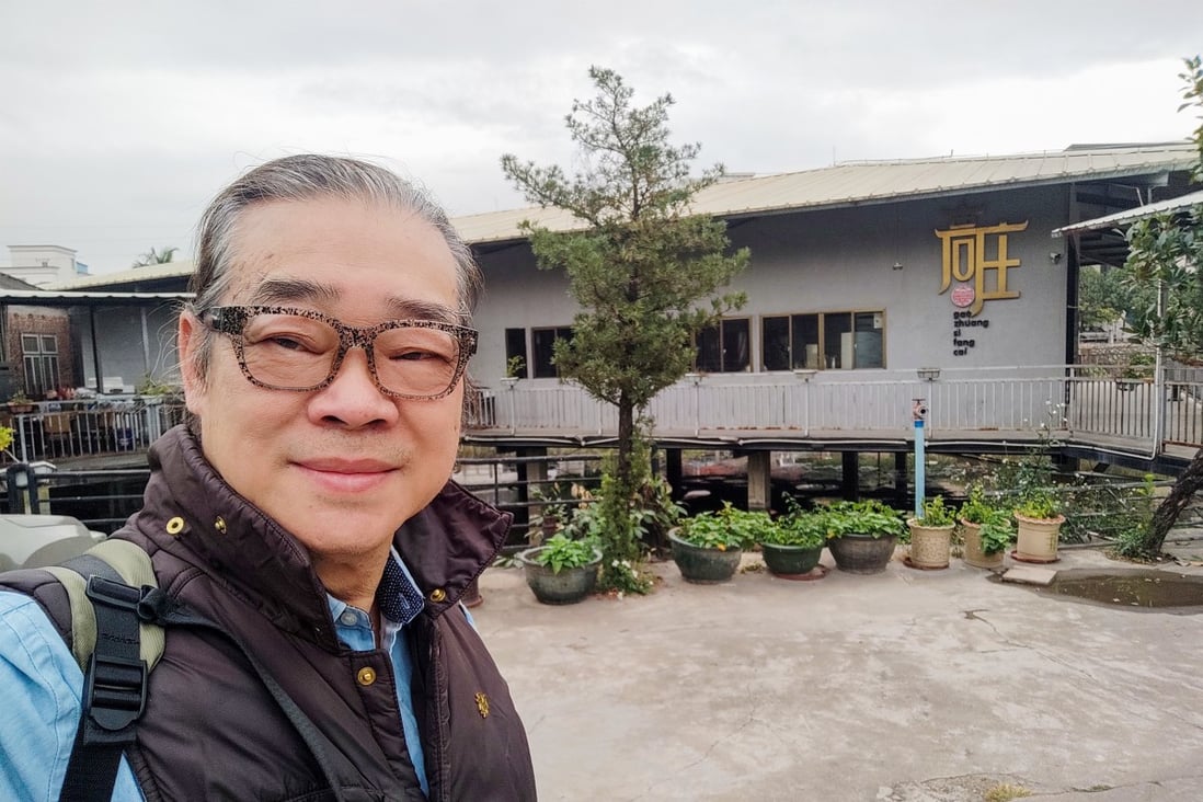 Hong Kong celebrity chef Vincent Ko Wing-sun poses in front of his restaurant in his hometown Guangzhou in Guangdong province. Photo: Handout