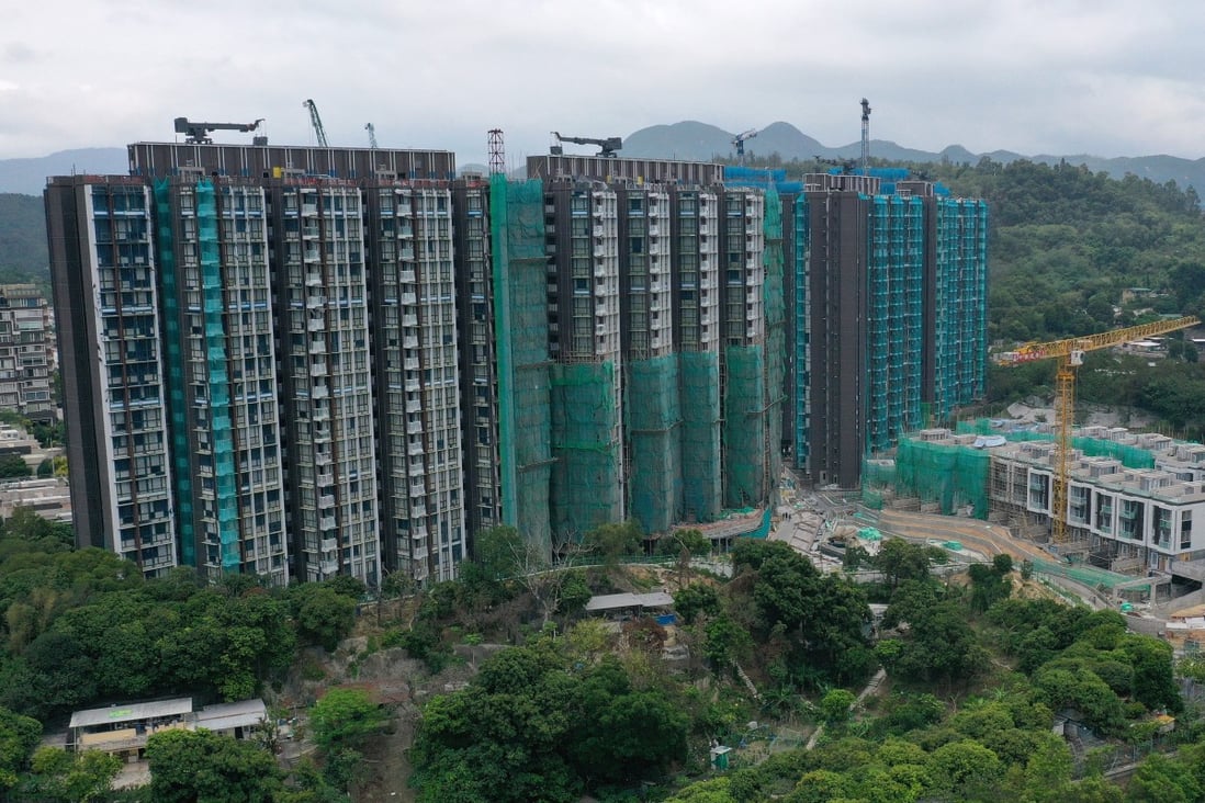 An aerial view of the Emerald Bay project in Tuen Mun during its construction in May last year. Photo: May Tse