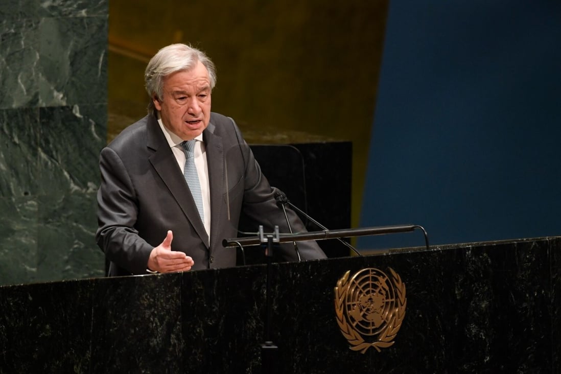 United Nations Secretary General Antonio Guterres pictured at the UN headquarters in New York last month. Photo: Handout via Xinhua