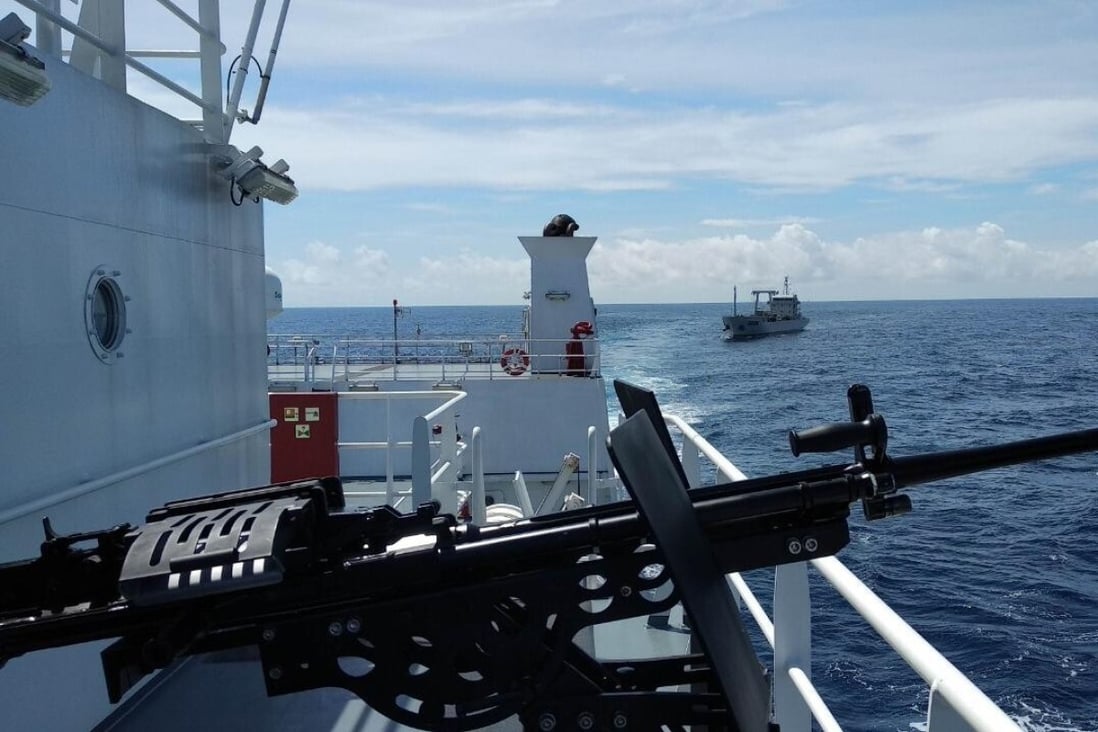 Bakamla ships are now outfitted with machine guns to better deal with encroachers in Indonesian waters. Photo: Bakamla