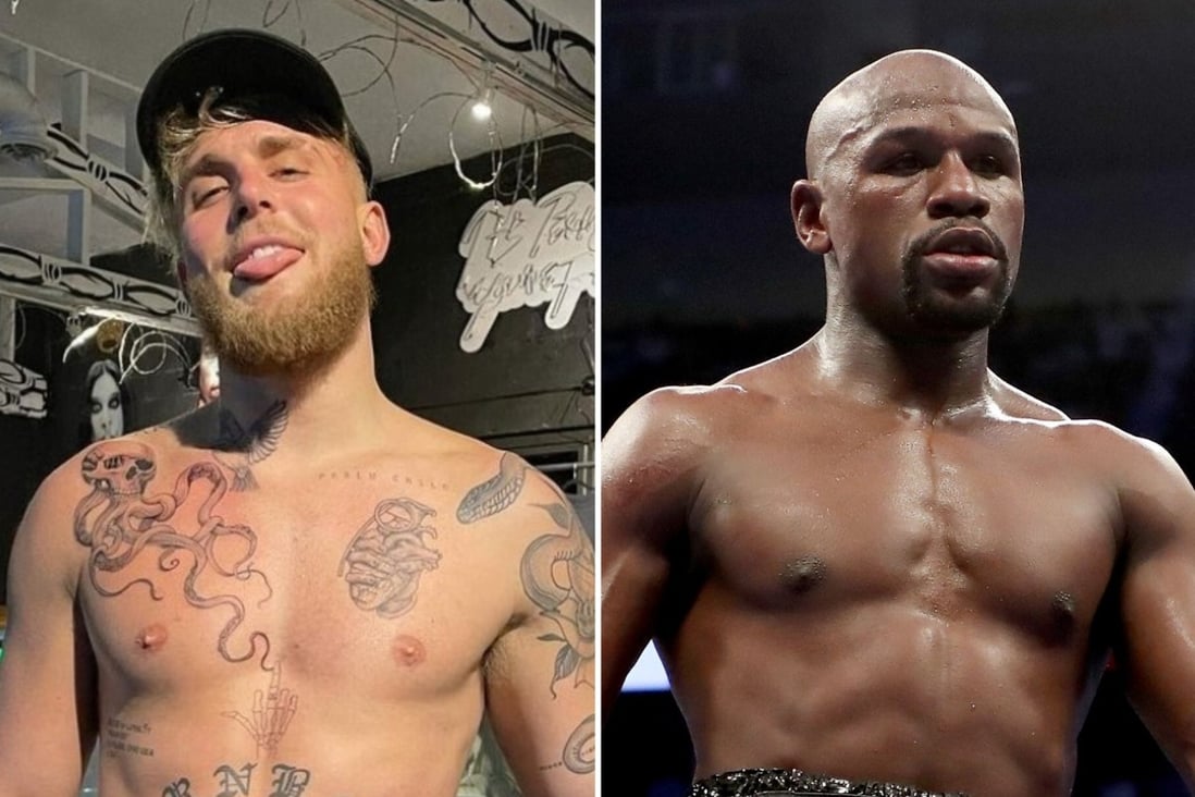 YouTuber Jake Paul and retired boxing legend Floyd Mayweather Jnr are rumoured for an exhibition bout this year. Photo: Instagram/Jake Paul, AFP