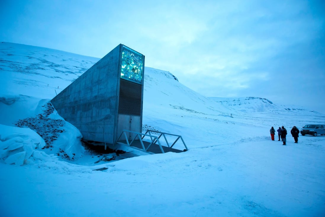 The entrance to the Svalbard Global Seed Vault is seen outside Longyearbyen on Spitsbergen, Norway in February 2016. Photo: AFP