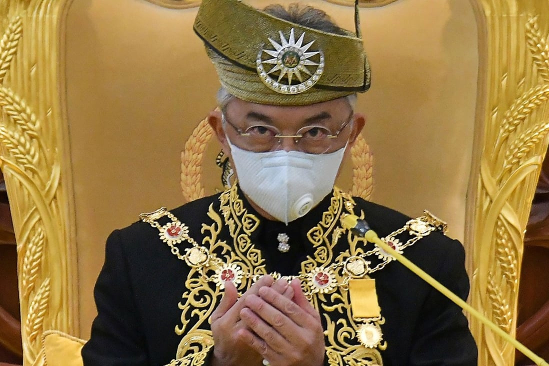Malaysia's Sultan Abdullah Sultan Ahmad Shah plays a largely ceremonial role as a constitutional monarch but a new movement is calling on him to take steps over the coronavirus pandemic or change the government. Photo: AFP