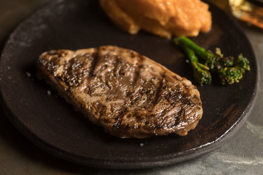 Aleph Farms’ technology prints living cells that are incubated to grow, differentiate and interact to acquire the texture and qualities of a real steak. Photo: Aleph Farms/Technion-Israel Institute of Technology handout