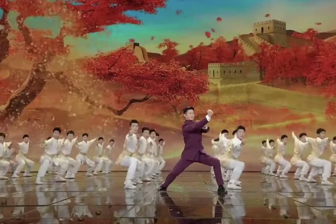 A martial arts performance during the 2021 Spring Festival Gala. Outside the CCTV’s annual show, China’s major internet platforms have launched competing digital red packet campaigns for the Lunar New Year. Photo: YouTube
