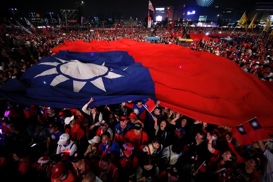 Kuomintang supporters attend a campaign rally before last year’s Taiwanese presidential election, in which the party suffered a heavy defeat. Photo: EPA-EFE
