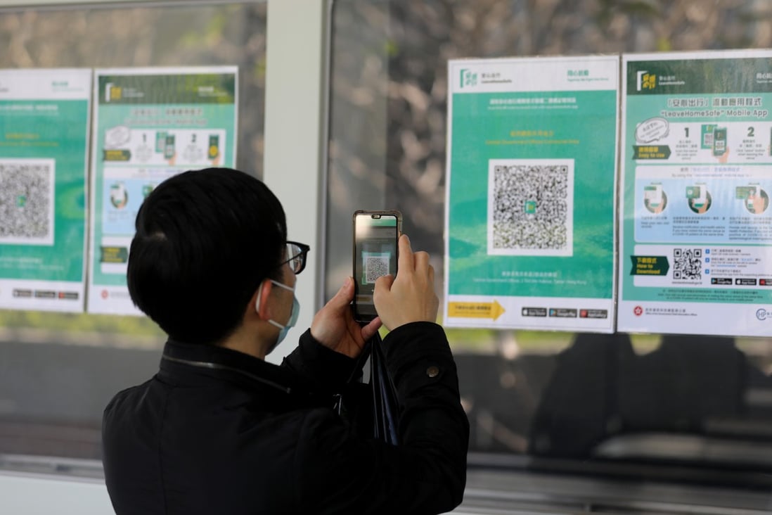 Some 644,000 people, or about 8.6 per cent of Hong Kong’s population, have installed the “Leave Home Safe” risk exposure app. Photo: Sam Tsang