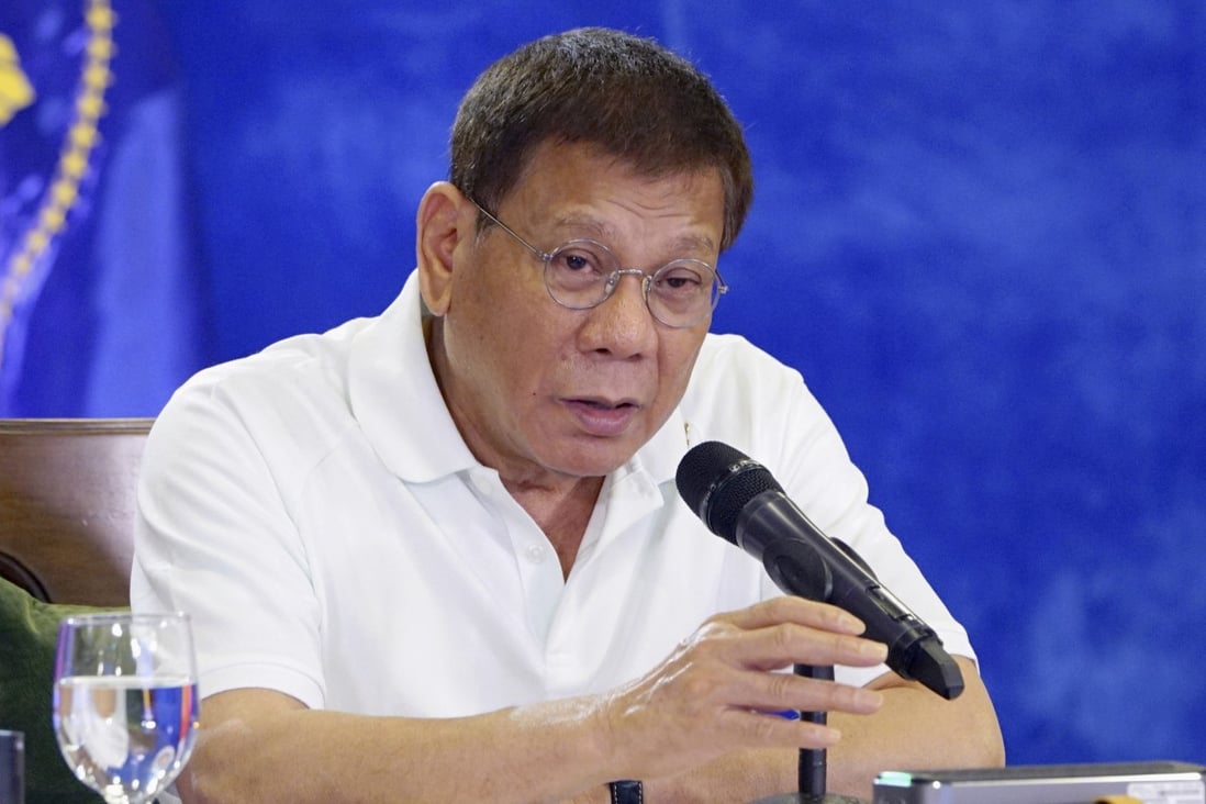 President Rodrigo Duterte has railed against military pacts with Washington for increasing the risks of his country getting caught in a US-China conflict over the South China Sea. Photo: AP